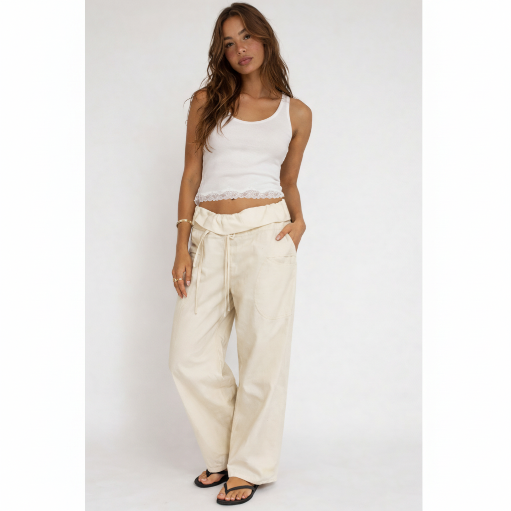 Fold Over Tie Pant
