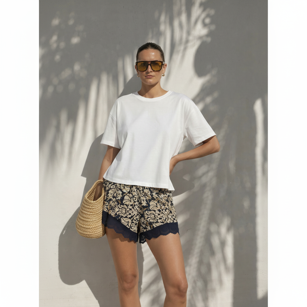 Mandolin Floral Short