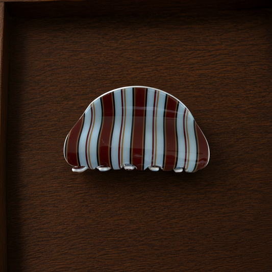 Polo Stripe Claw Clip