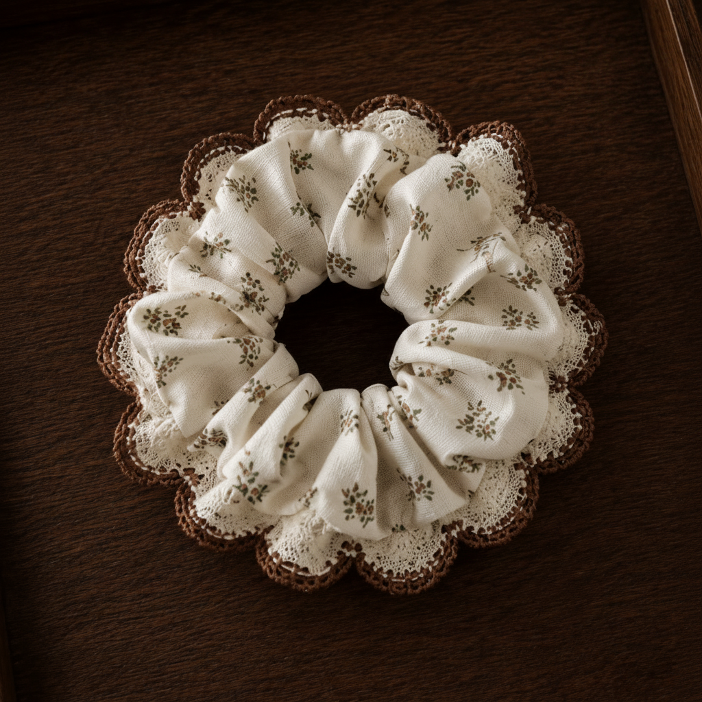 Darling Floral Scrunchie