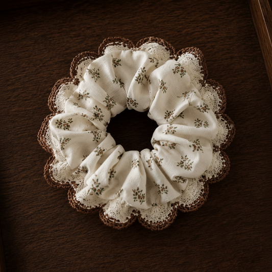 Darling Floral Scrunchie