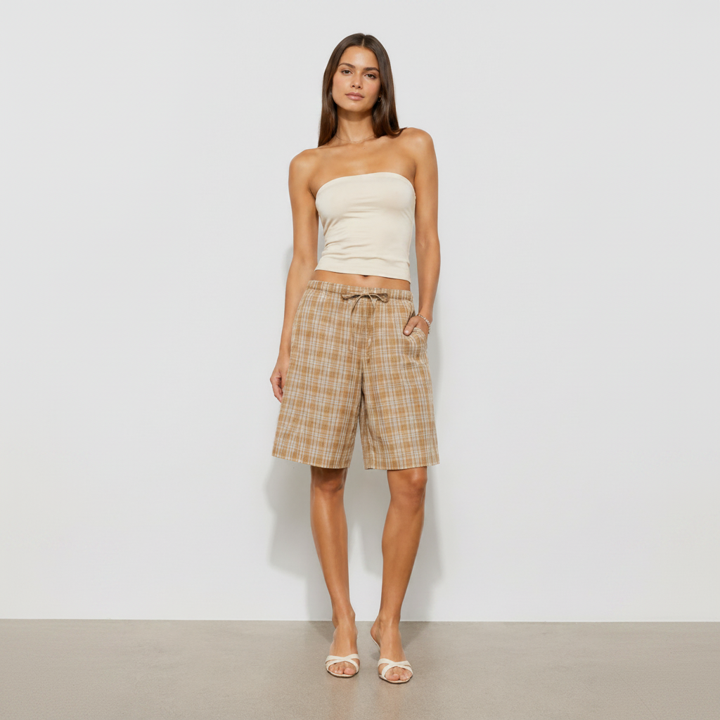 Alina Plaid Short