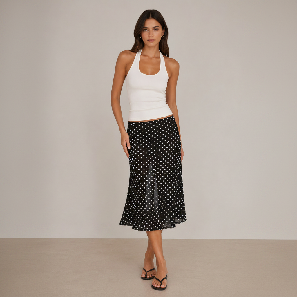 Polka dot skirt resized