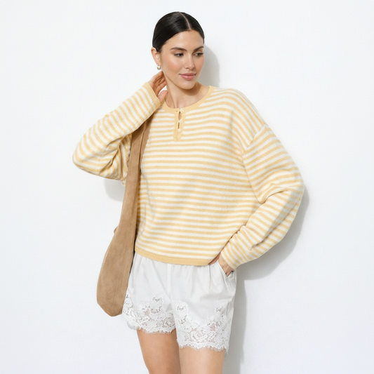 Resized striped sweater outfit
