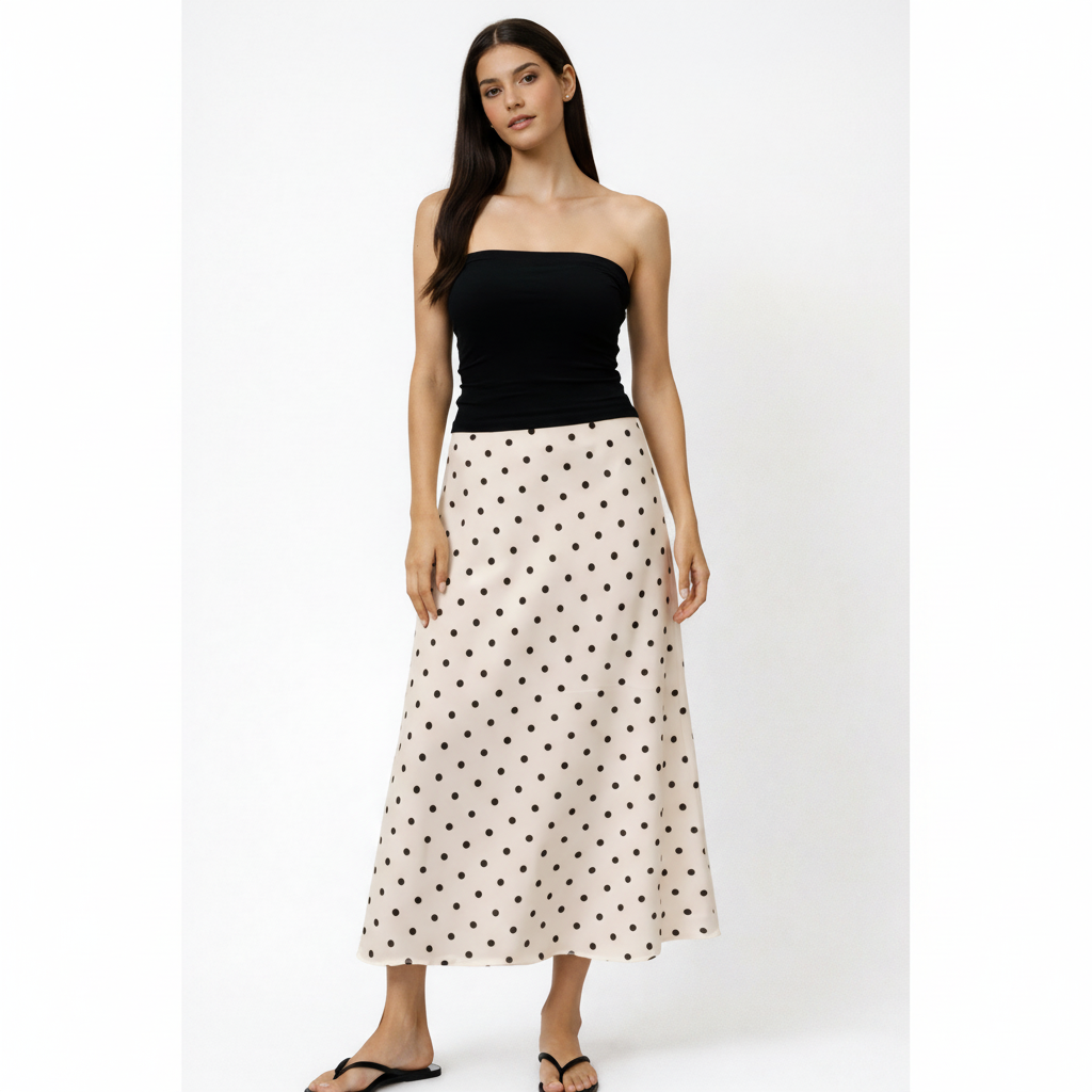 Timeless Dot Midi Skirt